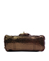 Mini Bronze Cracked Leather, top view